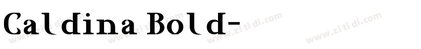Caldina Bold字体转换 Caldina Bold字体转换